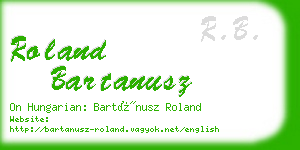 roland bartanusz business card